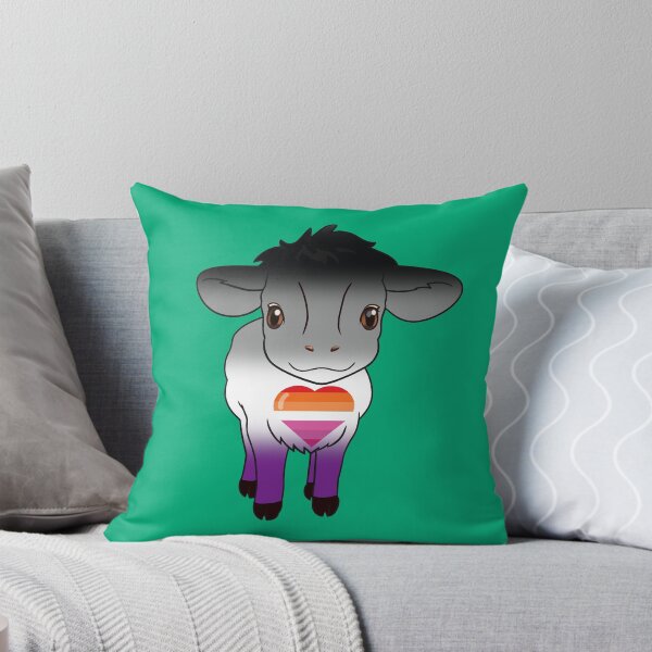 Item preview, Cute Asexual Lesbian Pride Flag Cow, Kawaii Ace Lesbian Pride Design designed and sold by Travelslightly.