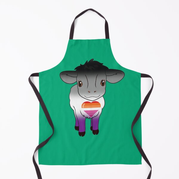 Item preview, Cute Asexual Lesbian Pride Flag Cow, Kawaii Ace Lesbian Pride Design designed and sold by Travelslightly.