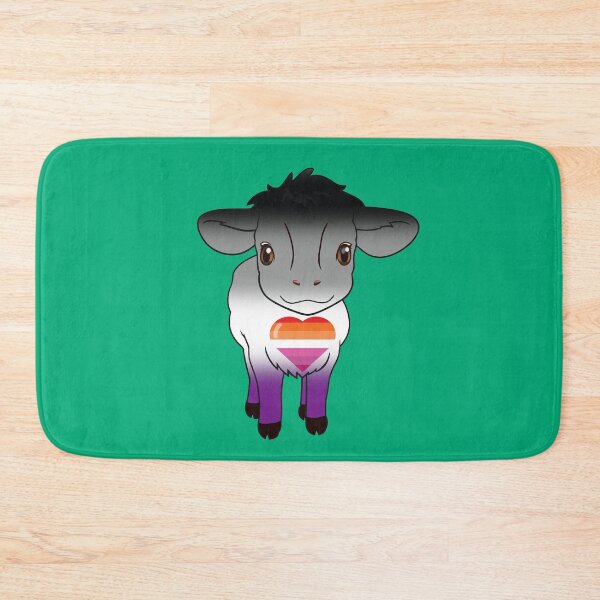 Item preview, Cute Asexual Lesbian Pride Flag Cow, Kawaii Ace Lesbian Pride Design designed and sold by Travelslightly.