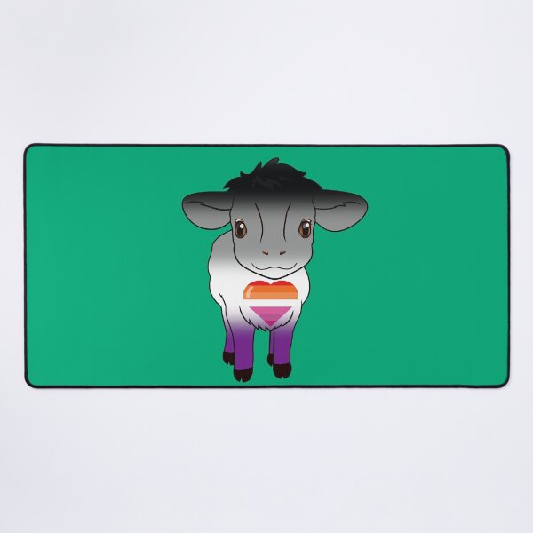 Item preview, Cute Asexual Lesbian Pride Flag Cow, Kawaii Ace Lesbian Pride Design designed and sold by Travelslightly.