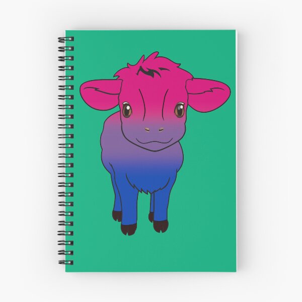 Item preview, Cute Bisexual Pride Flag Cow, Kawaii Bi Pride Design designed and sold by Travelslightly.