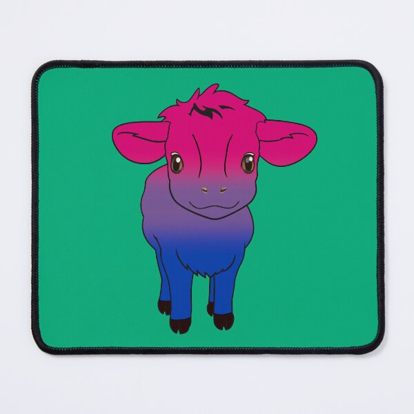 Item preview, Cute Bisexual Pride Flag Cow, Kawaii Bi Pride Design designed and sold by Travelslightly.