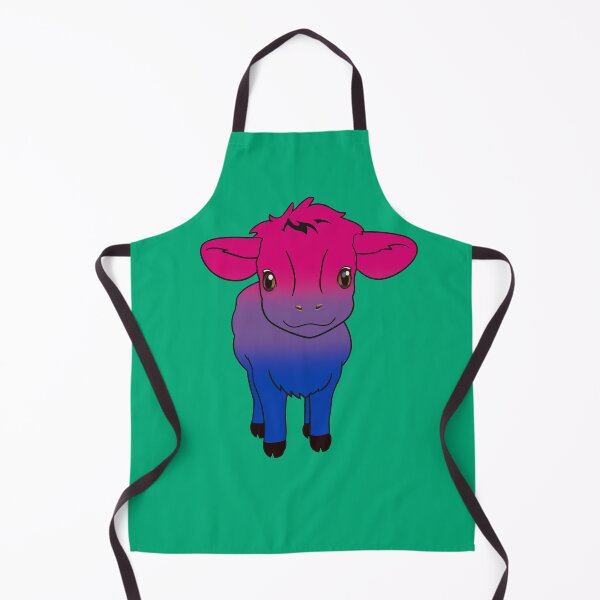 Item preview, Cute Bisexual Pride Flag Cow, Kawaii Bi Pride Design designed and sold by Travelslightly.