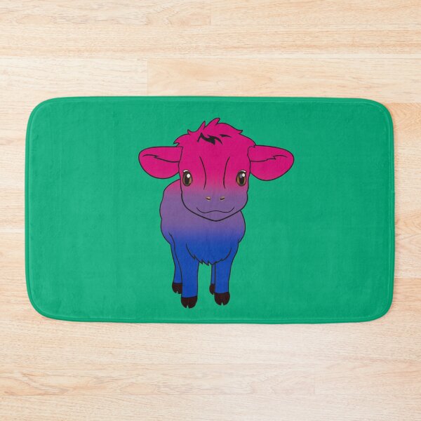 Item preview, Cute Bisexual Pride Flag Cow, Kawaii Bi Pride Design designed and sold by Travelslightly.
