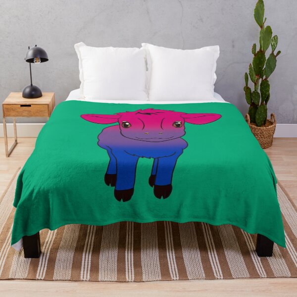 Item preview, Cute Bisexual Pride Flag Cow, Kawaii Bi Pride Design designed and sold by Travelslightly.