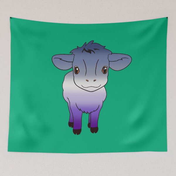 Item preview, Cute Butch Pride Flag Cow, Kawaii Butch Pride Design designed and sold by Travelslightly.