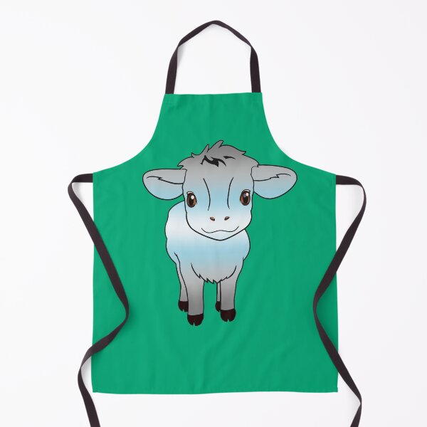 Item preview, Cute Demiboy Pride Flag Cow, Kawaii Demiboy Pride Design designed and sold by Travelslightly.