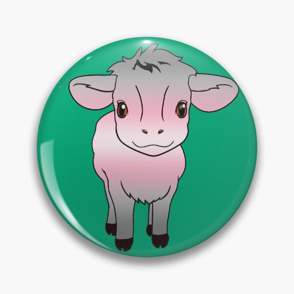 Item preview, Cute Demigirl Pride Flag Cow, Kawaii Demigirl Pride Design designed and sold by Travelslightly.
