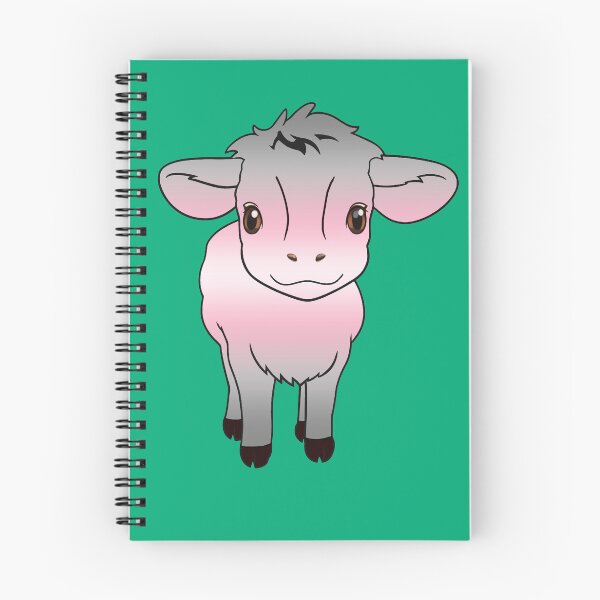 Item preview, Cute Demigirl Pride Flag Cow, Kawaii Demigirl Pride Design designed and sold by Travelslightly.