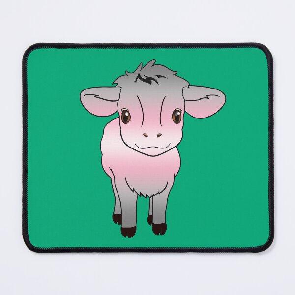 Item preview, Cute Demigirl Pride Flag Cow, Kawaii Demigirl Pride Design designed and sold by Travelslightly.