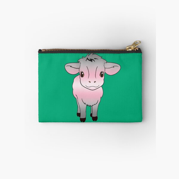 Item preview, Cute Demigirl Pride Flag Cow, Kawaii Demigirl Pride Design designed and sold by Travelslightly.