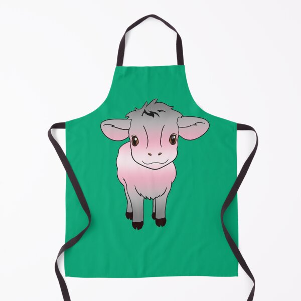 Item preview, Cute Demigirl Pride Flag Cow, Kawaii Demigirl Pride Design designed and sold by Travelslightly.