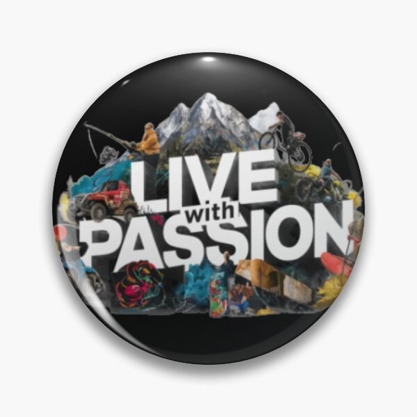 Item preview, Mountain of Passion with text 'Live with passion' designed and sold by Tomasz  Siennicki.