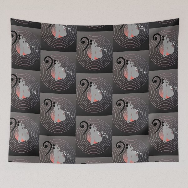Item preview, Bass Clef In Bass Music Everywhere Original Graphic Artwork designed and sold by BrightrDayMusicArt.