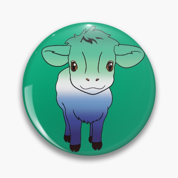 Item preview, Cute Gay MLM Pride Flag Cow, Kawaii MLM Pride Design designed and sold by Travelslightly.