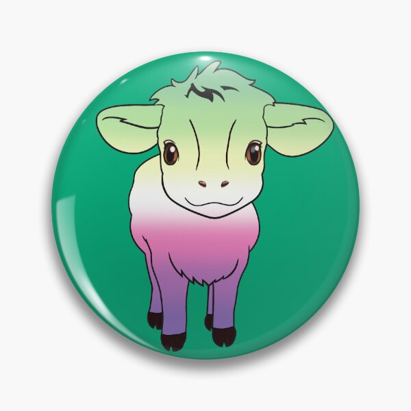 Item preview, Cute Genderfae Pride Flag Cow, Kawaii Genderdoe Pride Design, fae faer genderfaunet  designed and sold by Travelslightly.