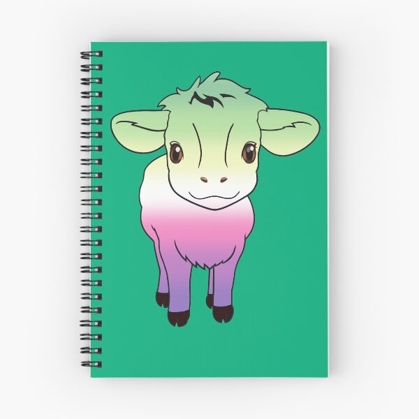 Item preview, Cute Genderfae Pride Flag Cow, Kawaii Genderdoe Pride Design, fae faer genderfaunet  designed and sold by Travelslightly.
