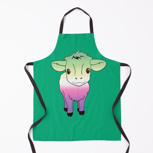 Item preview, Cute Genderfae Pride Flag Cow, Kawaii Genderdoe Pride Design, fae faer genderfaunet designed and sold by Travelslightly.