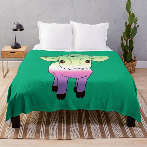 Item preview, Cute Genderfae Pride Flag Cow, Kawaii Genderdoe Pride Design, fae faer genderfaunet  designed and sold by Travelslightly.