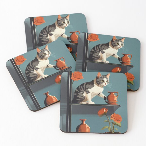 Item preview, Cat pushing things off the shelf designed and sold by BazPiccy.