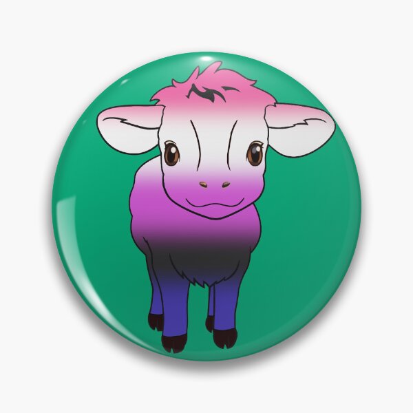 Item preview, Cute Genderfluid Pride Flag Cow, Kawaii Genderfluid Pride Design designed and sold by Travelslightly.