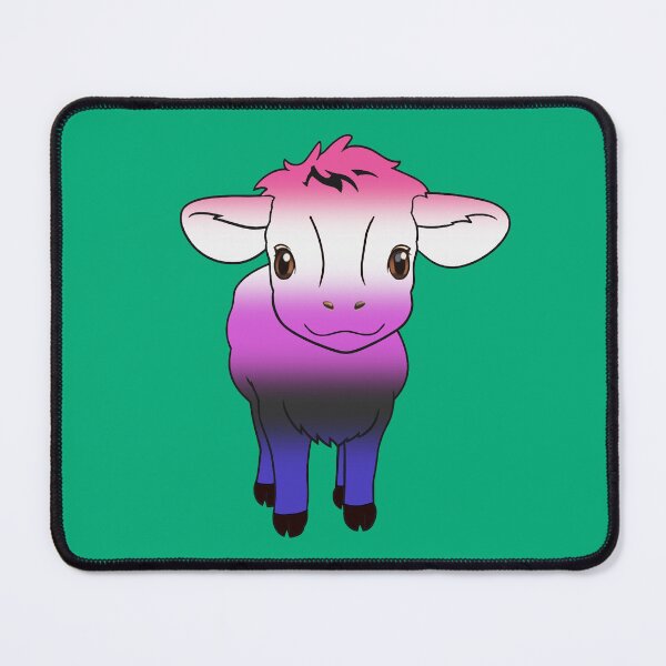 Item preview, Cute Genderfluid Pride Flag Cow, Kawaii Genderfluid Pride Design designed and sold by Travelslightly.