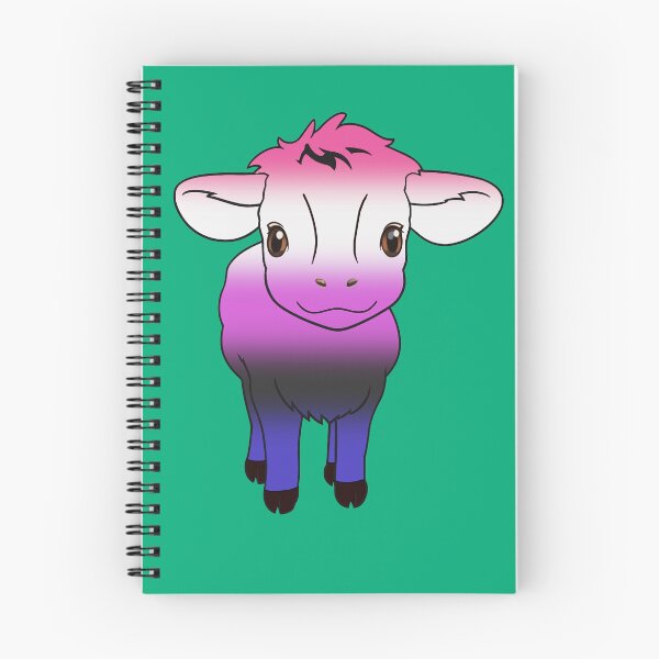 Item preview, Cute Genderfluid Pride Flag Cow, Kawaii Genderfluid Pride Design designed and sold by Travelslightly.