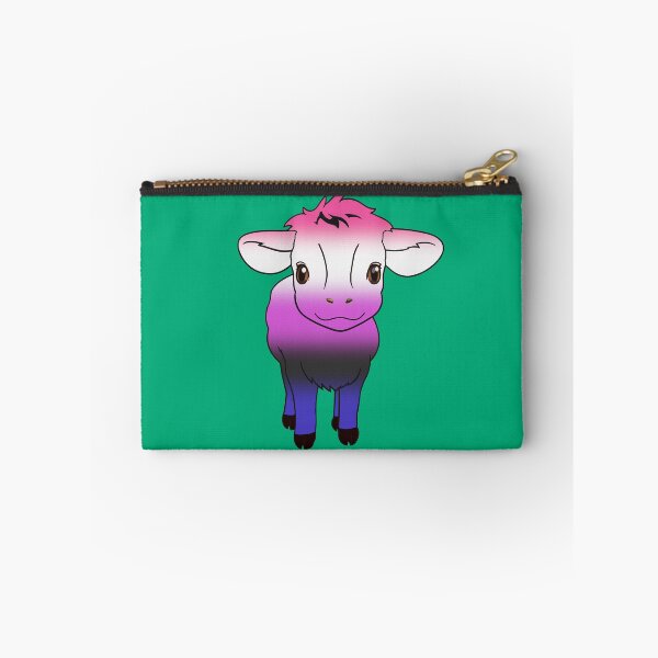Item preview, Cute Genderfluid Pride Flag Cow, Kawaii Genderfluid Pride Design designed and sold by Travelslightly.