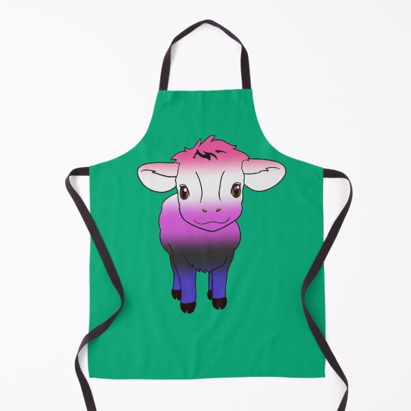 Item preview, Cute Genderfluid Pride Flag Cow, Kawaii Genderfluid Pride Design designed and sold by Travelslightly.