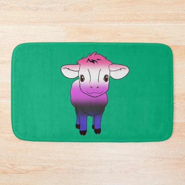 Item preview, Cute Genderfluid Pride Flag Cow, Kawaii Genderfluid Pride Design designed and sold by Travelslightly.