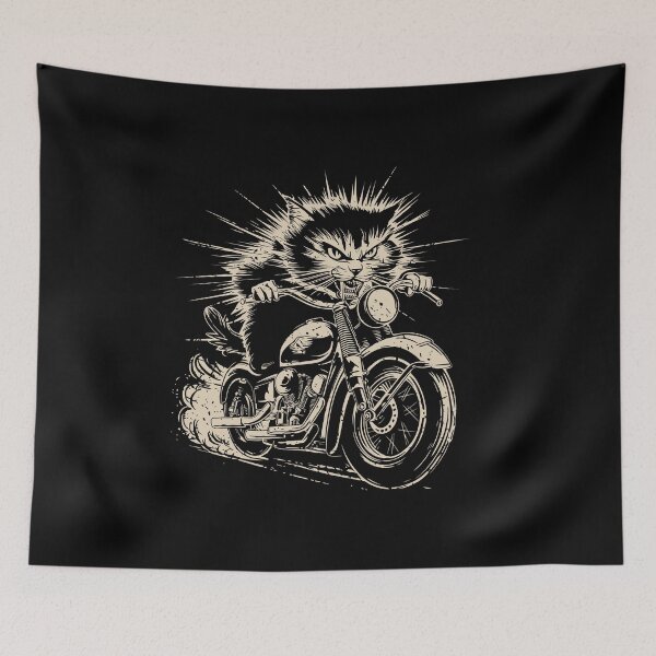 Item preview, Motorcycle Cat designed and sold by Ikibrai.