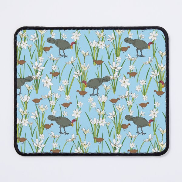 Item preview, Bush turkeys in my backyard - light blue background designed and sold by SCdesignqld.