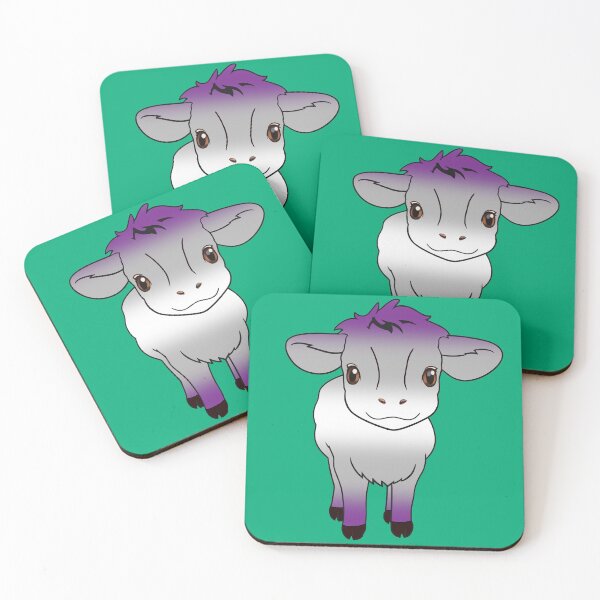 Item preview, Cute Graysexual Pride Flag Cow, Kawaii Greysexual Pride Design designed and sold by Travelslightly.