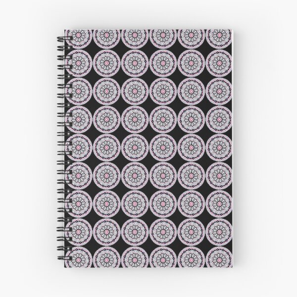 Item preview, Abstract Pastels on Black Round Mandala Design designed and sold by kattakitty.