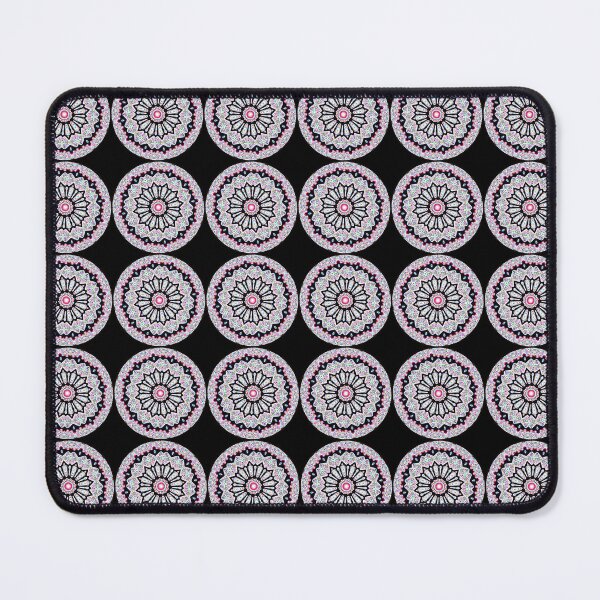 Item preview, Abstract Pastels on Black Round Mandala Design designed and sold by kattakitty.