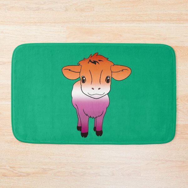 Item preview, Cute Lesbian Pride Flag Cow, Kawaii Lesbian Pride Design designed and sold by Travelslightly.