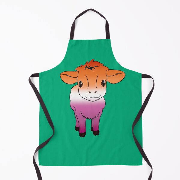 Item preview, Cute Lesbian Pride Flag Cow, Kawaii Lesbian Pride Design designed and sold by Travelslightly.