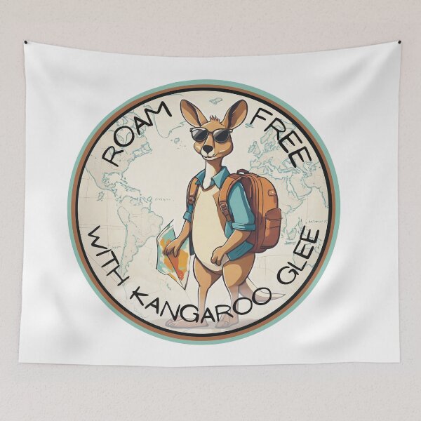 Item preview, Roam Free with Kangaroo Glee funny animal design designed and sold by lozsart.