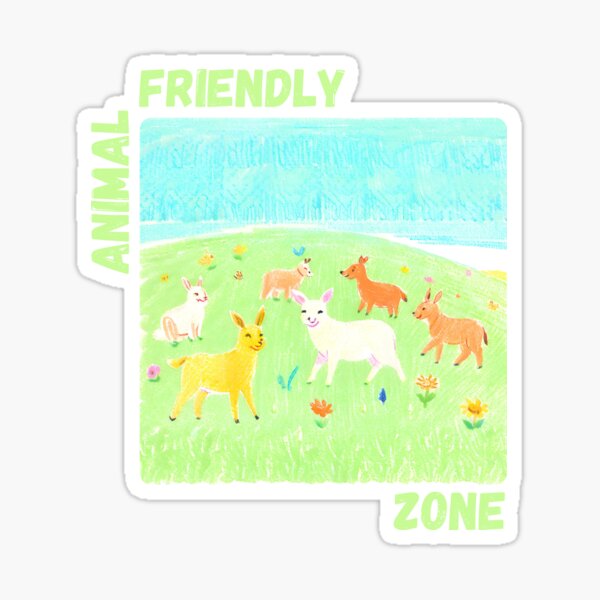Item preview, Animal Friendly Zone designed and sold by PunnyPawsArt.