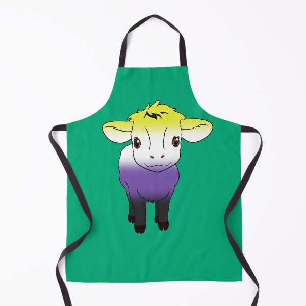 Item preview, Cute Nonbinary Pride Flag Cow, Kawaii Enby Pride Design designed and sold by Travelslightly.