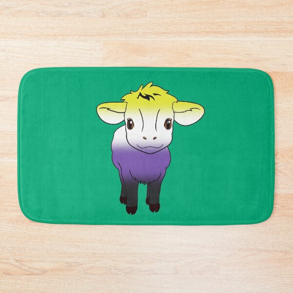 Item preview, Cute Nonbinary Pride Flag Cow, Kawaii Enby Pride Design designed and sold by Travelslightly.