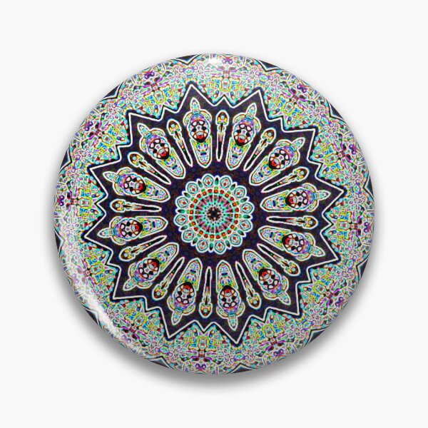 Item preview, Abstract Green Black Round Mandala  designed and sold by kattakitty.