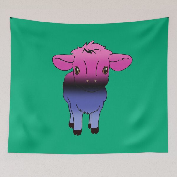 Item preview, Cute Omnisexual Pride Flag Cow, Kawaii Omni Pride Design designed and sold by Travelslightly.