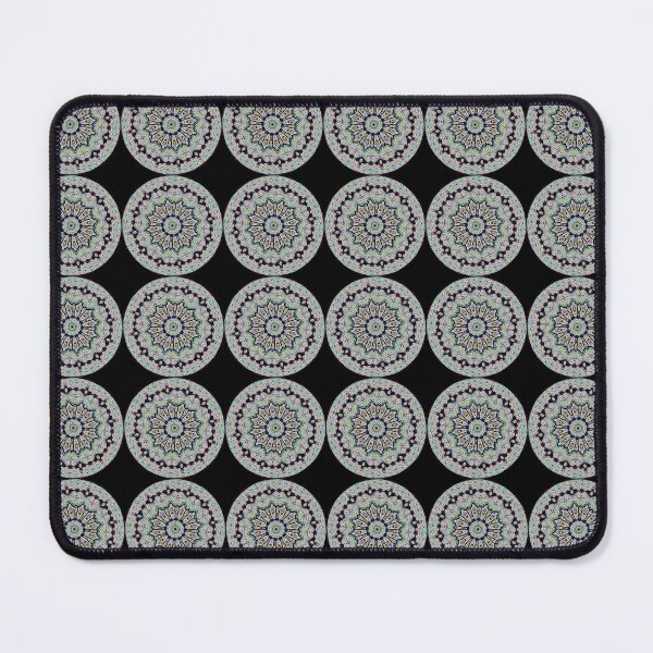 Item preview, Abstract Green Black Round Mandala  designed and sold by kattakitty.
