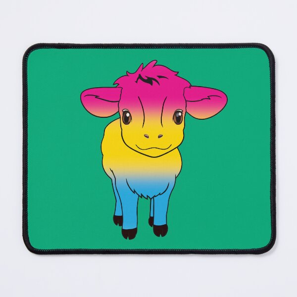 Item preview, Cute Pansexual Pride Flag Cow, Kawaii Pan Pride Design designed and sold by Travelslightly.