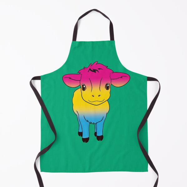 Item preview, Cute Pansexual Pride Flag Cow, Kawaii Pan Pride Design designed and sold by Travelslightly.