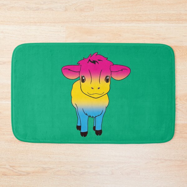 Item preview, Cute Pansexual Pride Flag Cow, Kawaii Pan Pride Design designed and sold by Travelslightly.