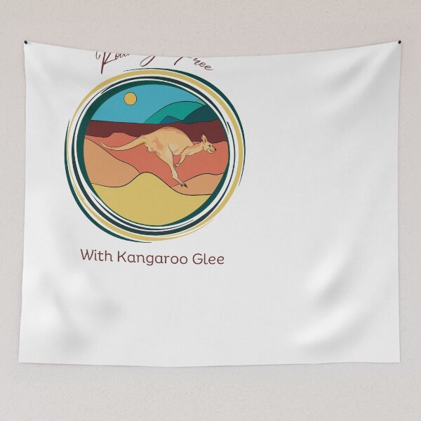 Item preview, Roaming Free with Kangaroo Glee cute Australian animal design designed and sold by lozsart.