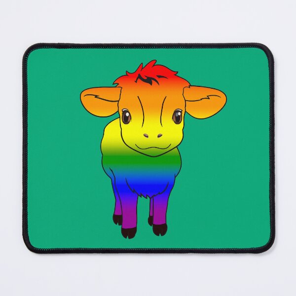 Item preview, Cute LGBTQIA+ Pride Flag Cow, Kawaii Rainbow Pride Design designed and sold by Travelslightly.