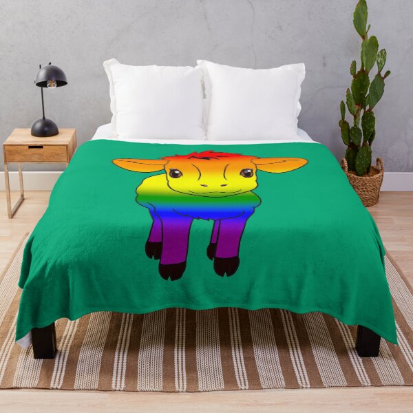 Item preview, Cute LGBTQIA+ Pride Flag Cow, Kawaii Rainbow Pride Design designed and sold by Travelslightly.